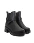 Botín Negro Combat Broche Hebilla 5909M